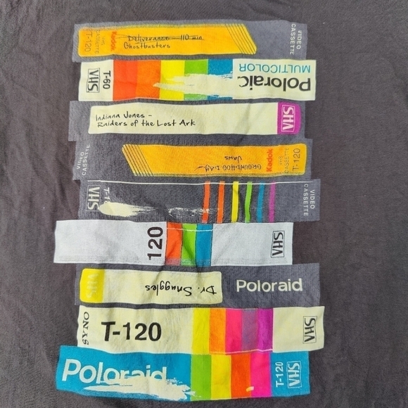 Embrace T-shirt Stockholm Polaroid Video VHS Retro Gray Crew Neck Tee Mens Small - Picture 7 of 11